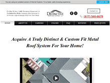 Tablet Screenshot of distinctiveroofing.com